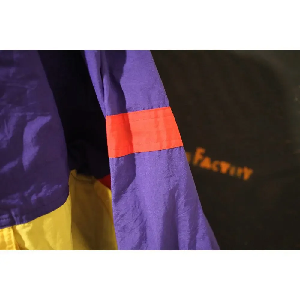 Vintage Speedo Sport Systems Anorak Jacket Men’s L Purple Yellow Nylon Pullover